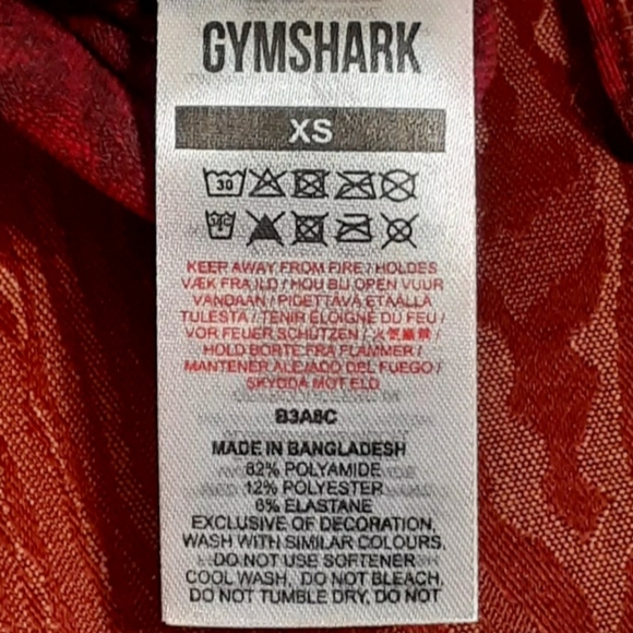 Gymshark Seamless Leggings Burgundy Adapt Camo Size XS Yoga Workout Running Gym - Picture 9 of 12